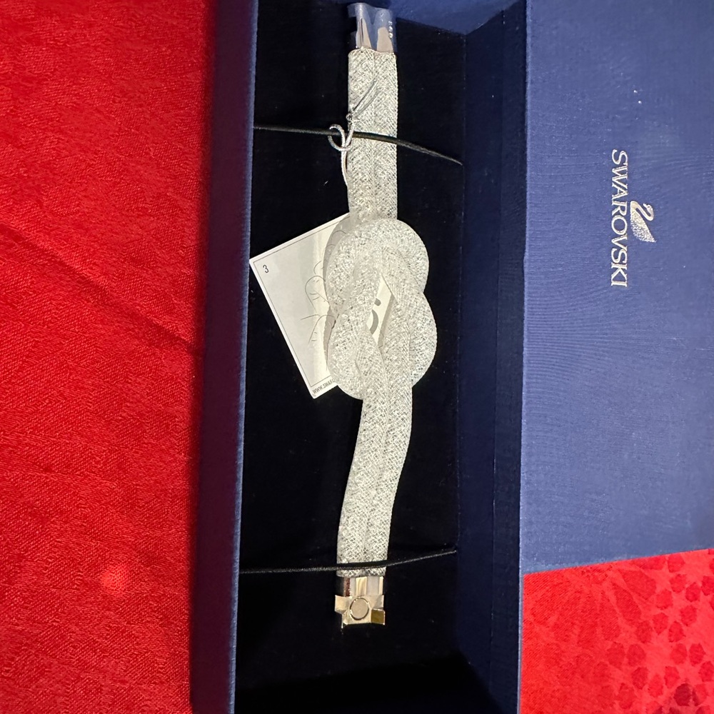 Swarovski Galore - White Crystal Knot Bracelet